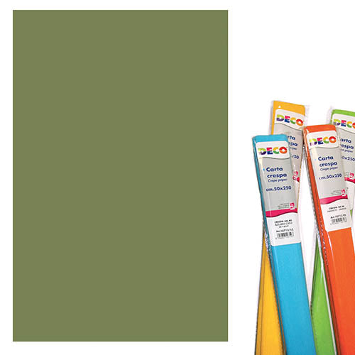 CARTA CRESPA GR.60 - ROTOLO CM.50X250 - VERDE MUSC Immagine secondaria del prodotto