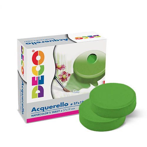 PASTIGLIA ACQUERELLO COLORE VERDE Immagine principale del prodotto