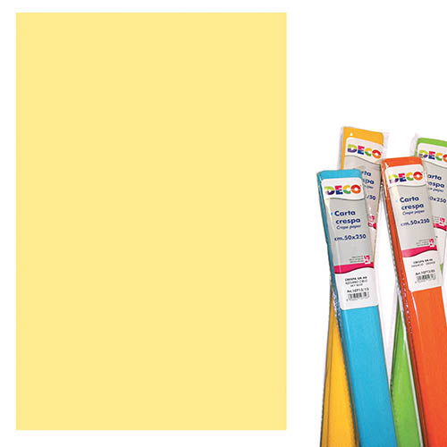 CARTA CRESPA GR.180 - ROTOLO CM.50X250 - GIALLO PALLIDO
