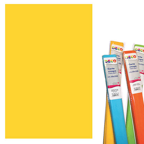 CARTA CRESPA GR.180 - ROTOLO CM.50X250 - GIALLO VIVO