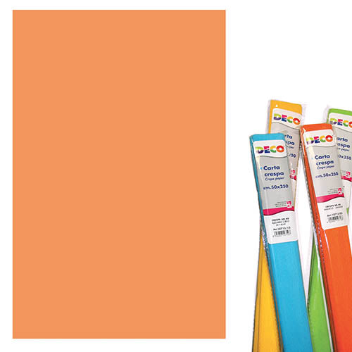 CARTA CRESPA GR.180 - ROTOLO CM.50X250 - ARANCIO