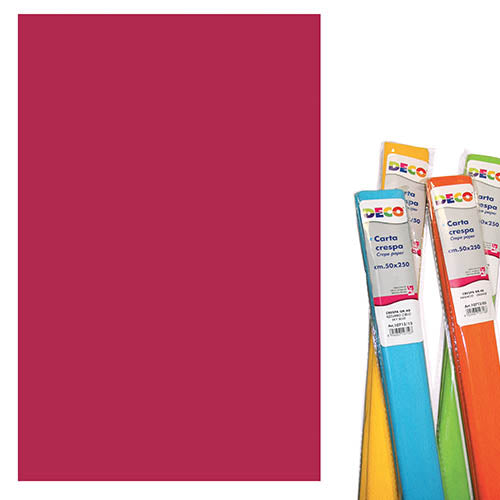 CARTA CRESPA GR.180 - ROTOLO CM.50X250 - ROSSO CARDINALE