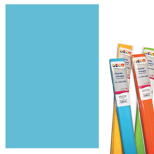 CARTA CRESPA GR.180 - ROTOLO CM.50X250 - AZZURRO BABY