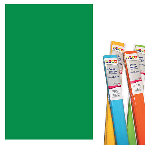 CARTA CRESPA GR.180 - ROTOLO CM.50X250 - VERDE BAN