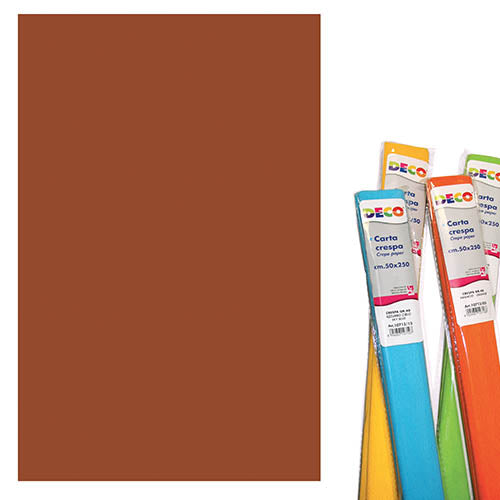CARTA CRESPA GR.180 - ROTOLO CM.50X250 - MARRONE