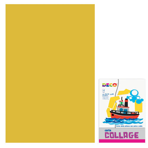 CARTA RASATA CM.50X70 - CONF. 12 FG. - ORO Immagine principale del prodotto
