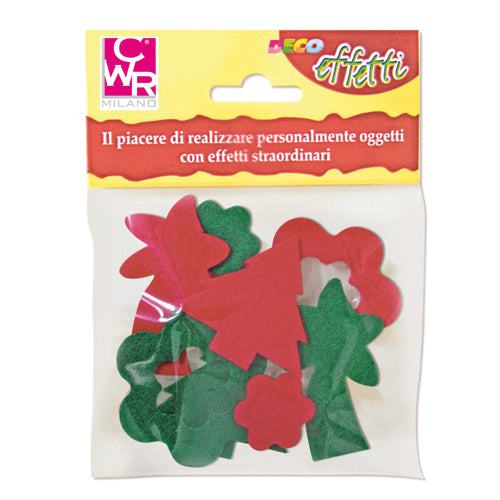 SOGGETTI NATALE IN FELTRO CONF. 6 PEZZI