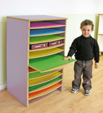 MOBILE CARTA CON 11 RIPIANI IN LEGNO