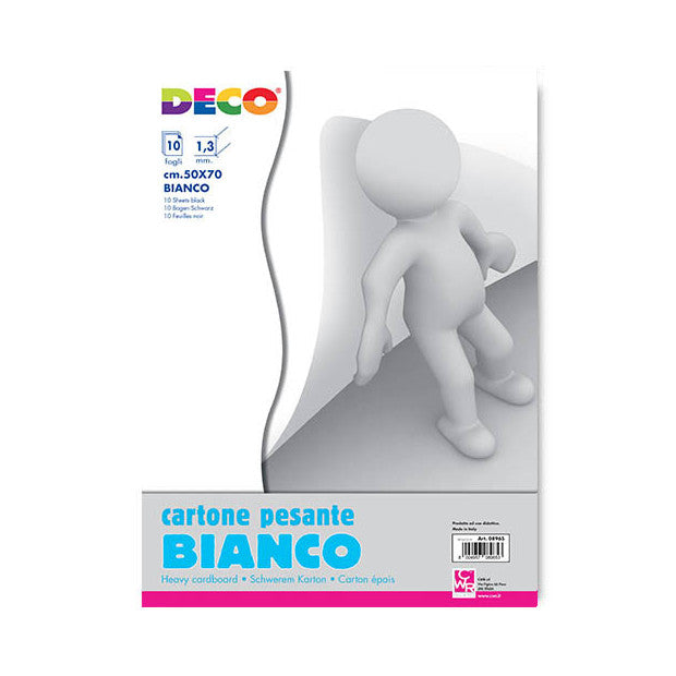 CARTONE PESANTE BIANCO/BIANCO SPESS. 1,3 - CM.50X7