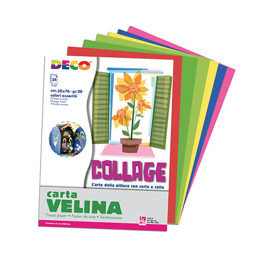 VELINA - CONFEZIONE 240 FOGLI ASSORTITI (24 X 10 C Immagine principale del prodotto