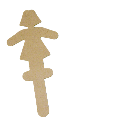 SAGOMA LEGNO BAMBINA 10 PZ.