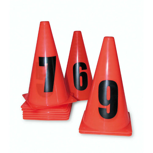 Cono Per Percorsi Set 10 Pezzi Con Numeri Da 1-9