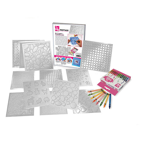FROTTAGE - SCATOLA 12 PZ. + 12 PASTELLI A CERA Immagine principale del prodotto