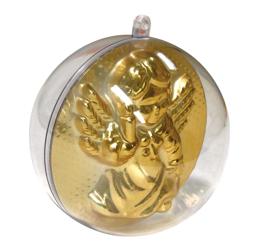 SFERA DIAM. CM.8 CON ANGELO METALLIZZATO - CONF.12