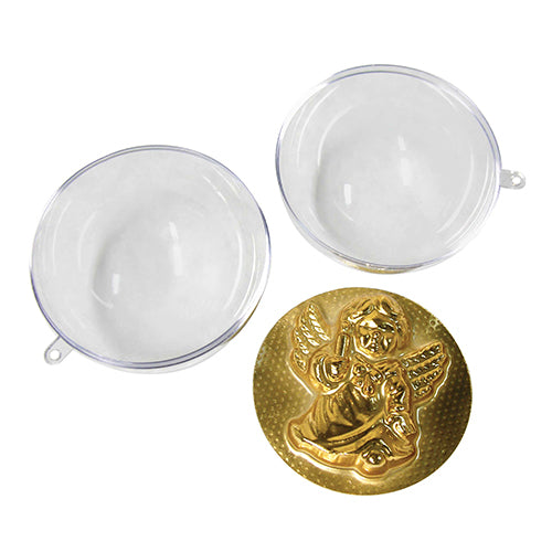 SFERA DIAM. CM.8 CON ANGELO METALLIZZATO - CONF.12