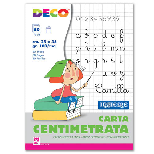 BLOCCO CENTIMETRATO 50 FOGLI CM.25x35 Immagine principale del prodotto
