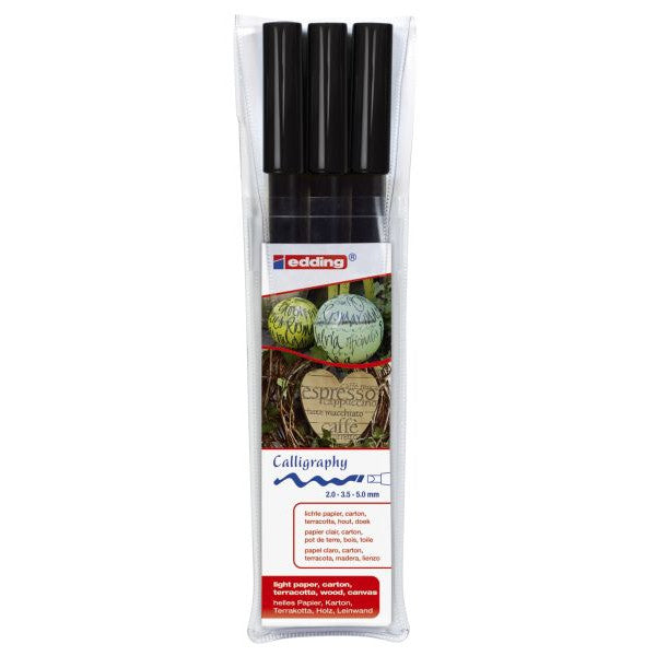 MARKER EDDING CALLIGRAPHY NERO PZ.3 Immagine principale del prodotto