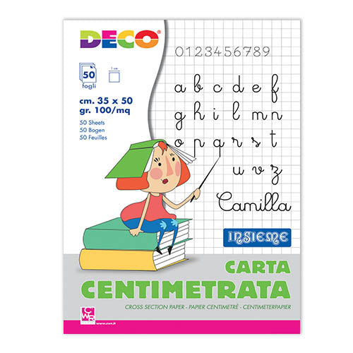 BLOCCO CENTIMETRATO 50 FOGLI CM.35x50 Immagine principale del prodotto