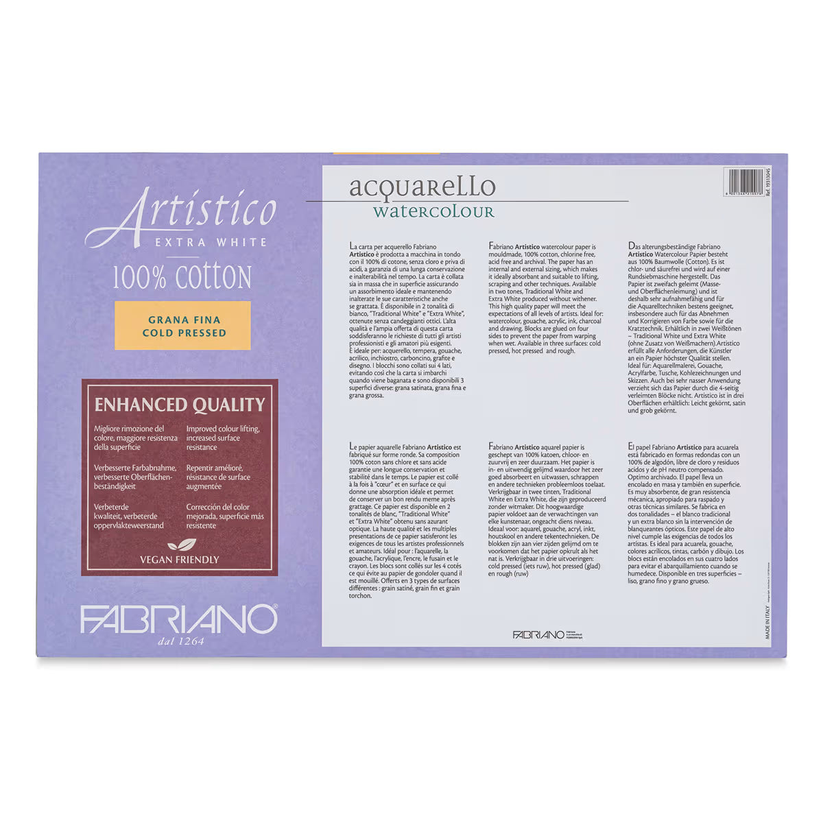 BLOCCO ARTISTICO ACQUARELLO 300GR GRANA FINE 30,5X45,5CM