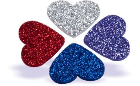 GOMMA CREPP GLITTER ADESIVA - BUSTA 10 FOGLI