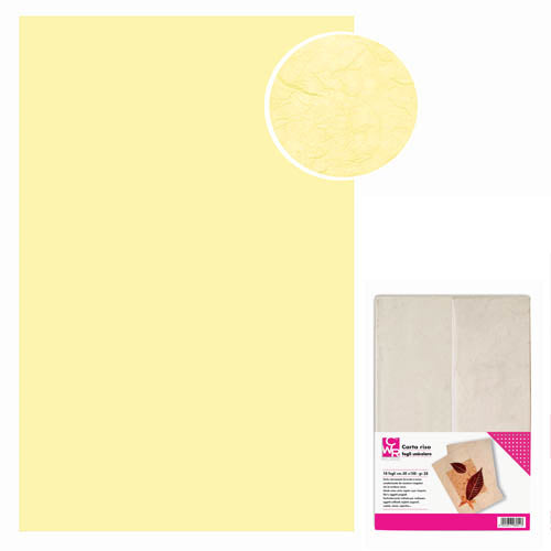 FOGLIO CARTA RISO GR.25 CM.70X100 - GIALLO PALLIDO Immagine principale del prodotto