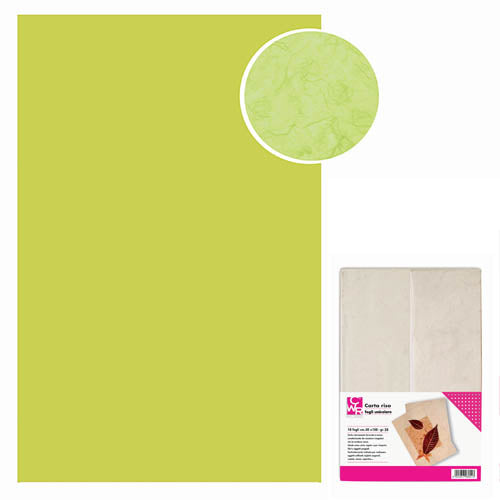 FOGLIO CARTA RISO GR.25 CM.70X100 - VERDE ACIDO - Immagine principale del prodotto