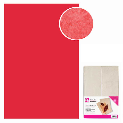 FOGLIO CARTA RISO GR.25 CM.70X100 - ROSSO FUOCO -