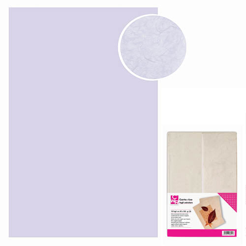 10 FOGLI CARTA RISO GR.25 CM.70X100 - VIOLETTO Immagine principale del prodotto