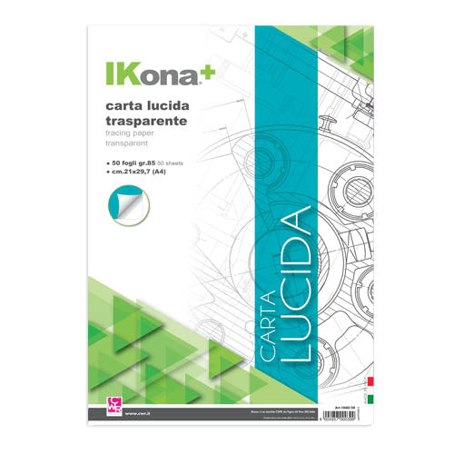 CARTA LUCIDA TRASPARENTE BLOCCO A4 FG.50