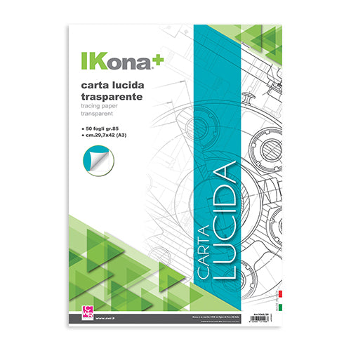 CARTA LUCIDA TRASPARENTE BLOCCO A3 FG.50