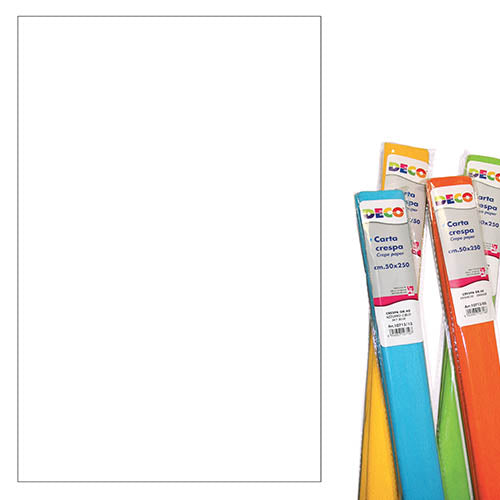 CARTA CRESPA GR.40 - CM.50X250 - BIANCO Immagine secondaria del prodotto