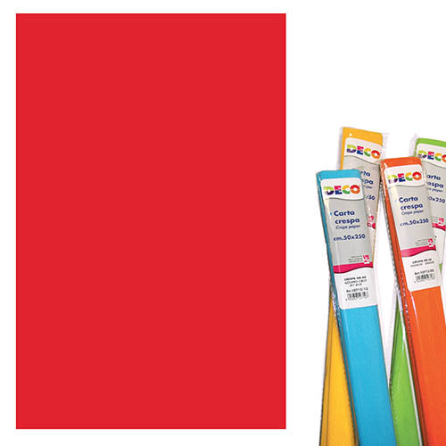 CARTA CRESPA GR.40 - ROTOLO CM.50X250 - ROSSO NATALE