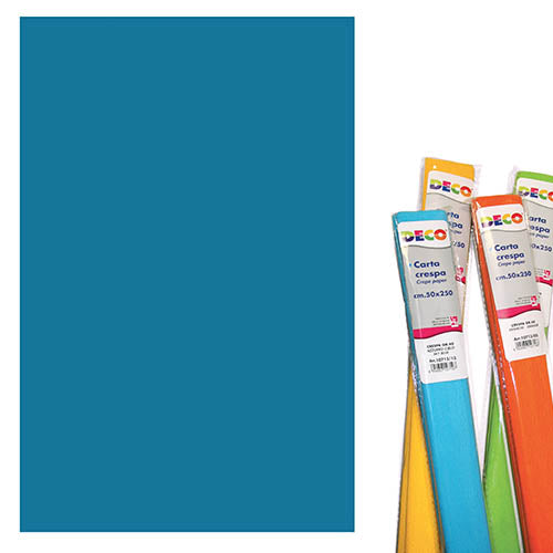 CARTA CRESPA GR.40 - CM.50X250 - BLU COBALTO Immagine secondaria del prodotto