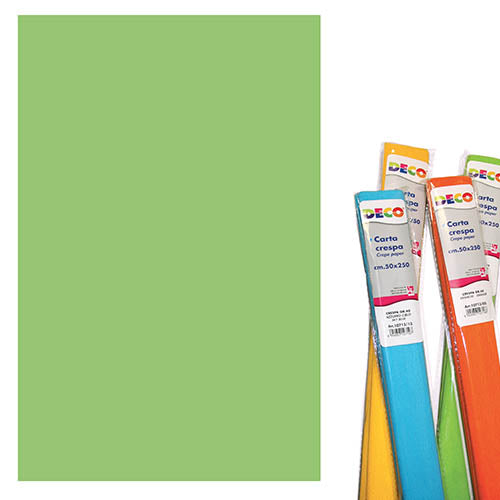 CARTA CRESPA GR.40 - ROTOLO CM.50X250 - VERDE CHIARO