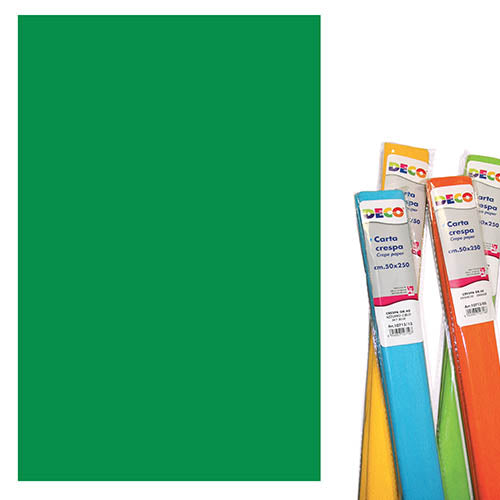 CARTA CRESPA GR.40 - ROTOLO CM.50X250 - VERDE BANDIERA