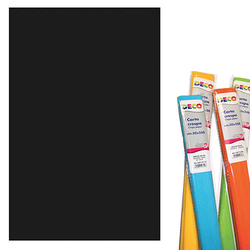 CARTA CRESPA GR.40 - CM.50X250 - NERO Immagine secondaria del prodotto