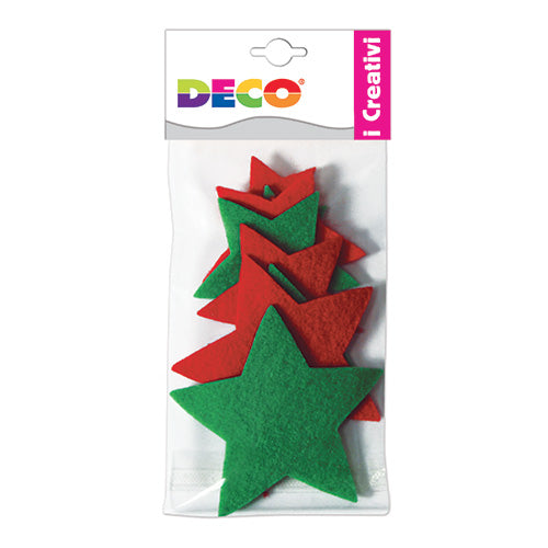STELLE IN FELTRO - SET 8 PZ. - MISURE ASS. Immagine principale del prodotto