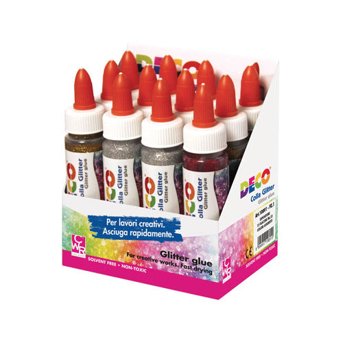 COLLA GLITTER ML.52 - DISPLAY 12 PZ. - COL. ASS.