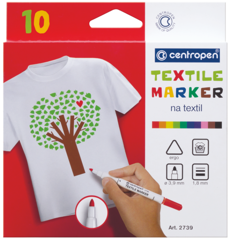 MARKER PER STOFFA - CONF.10 PZ. - COL.ASS.