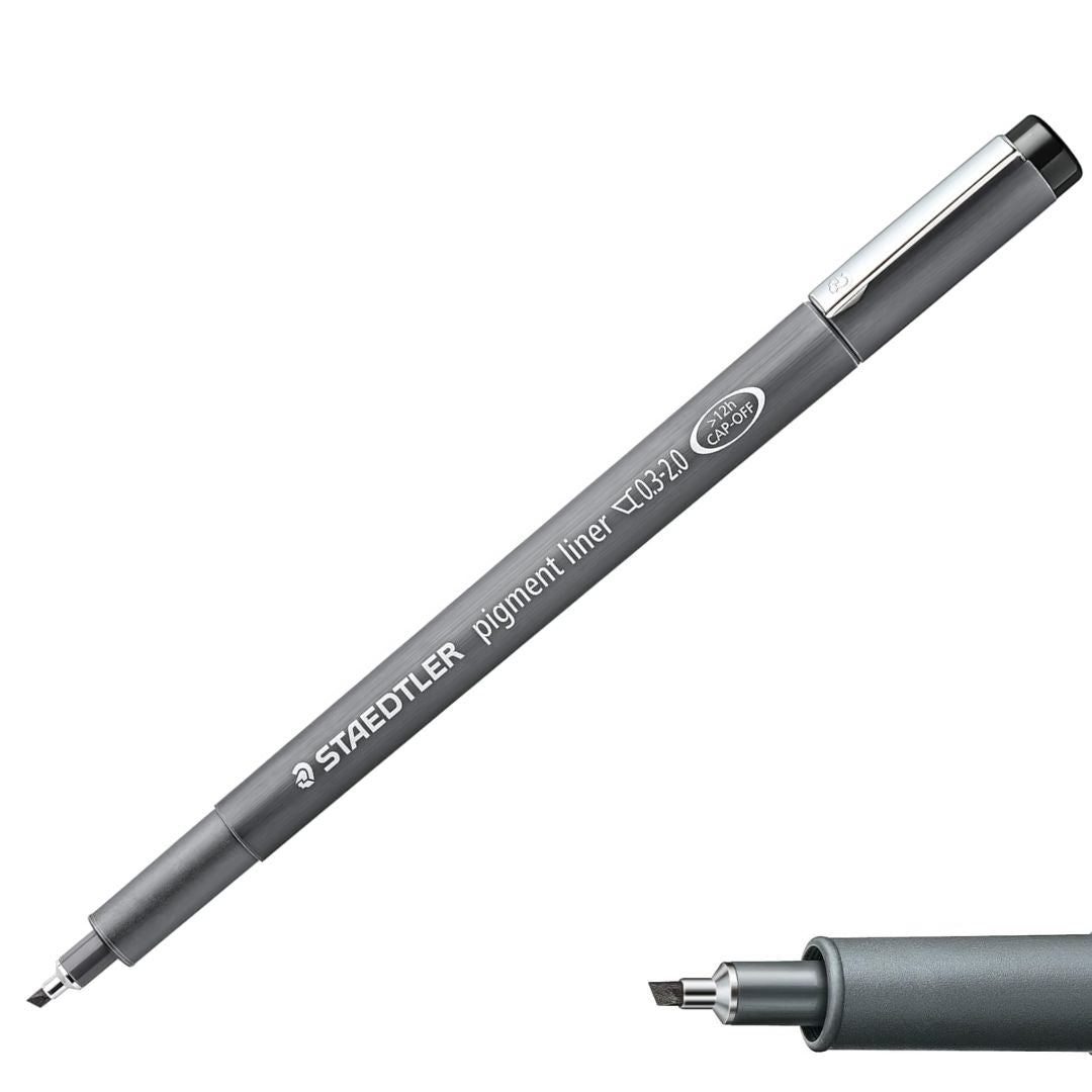 PENNA FINELINER STAEDTLER PIGMENT LINER 2.0MM NERO Immagine secondaria del prodotto