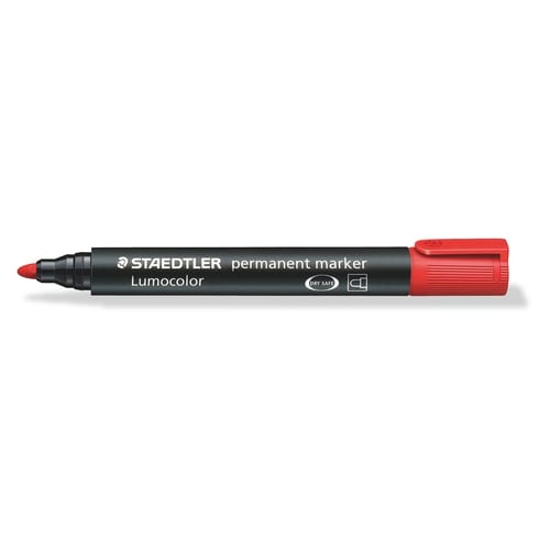 MARKER LUMOCOLOR PERMANENT STAEDTLER ROSSO