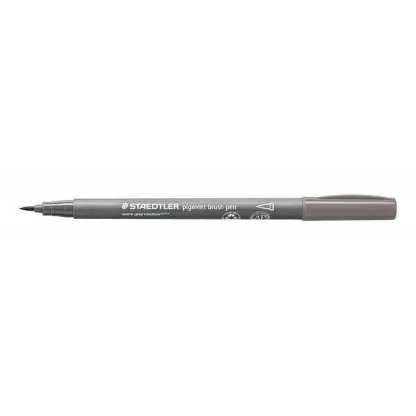 PENNA BRUSH PIGMENT STAEDTLER GRIGIO WARM MEDIO
