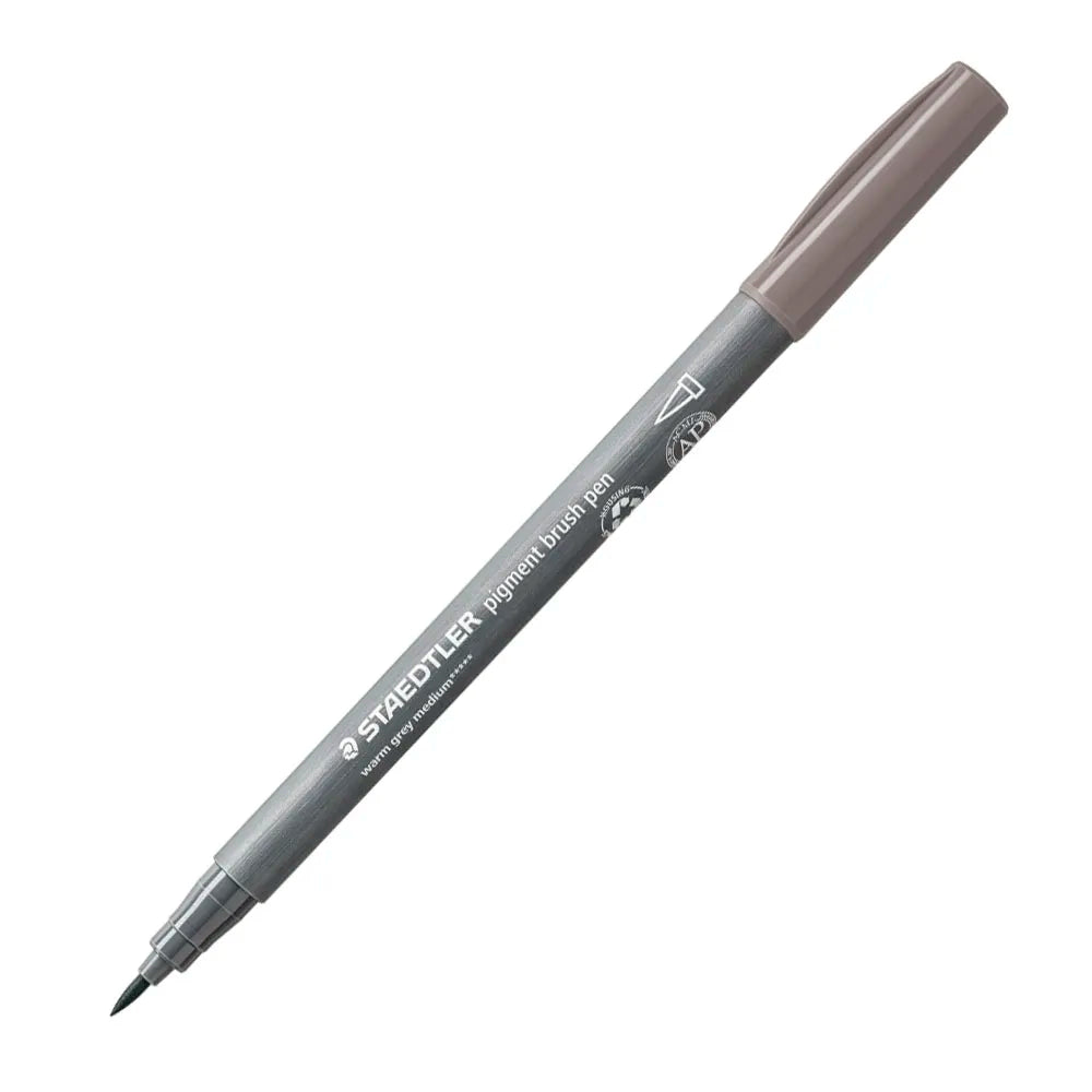 PENNA BRUSH PIGMENT STAEDTLER GRIGIO WARM MEDIO