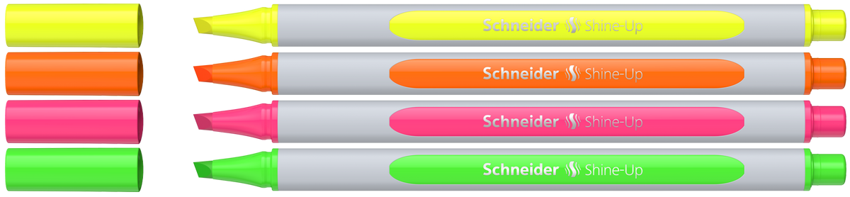 EVIDENZIATORE SCHNEIDER SHINE-UP CONF. 4 PEZZI