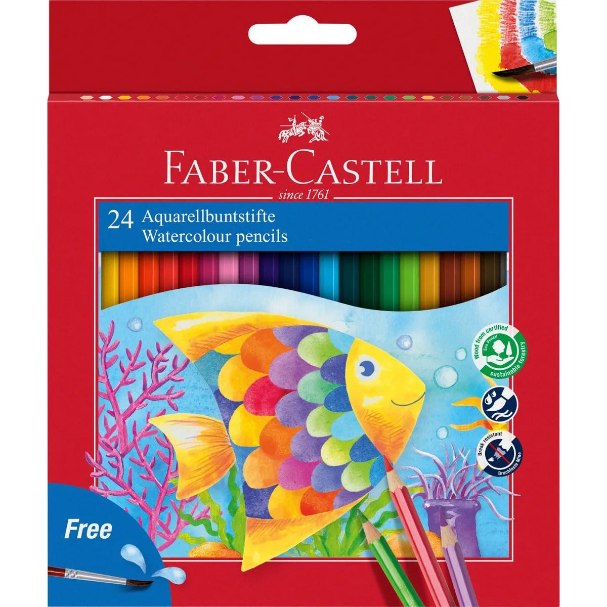 MATITE COLORATE ACQUARELLABILI FABER CASTELL /24