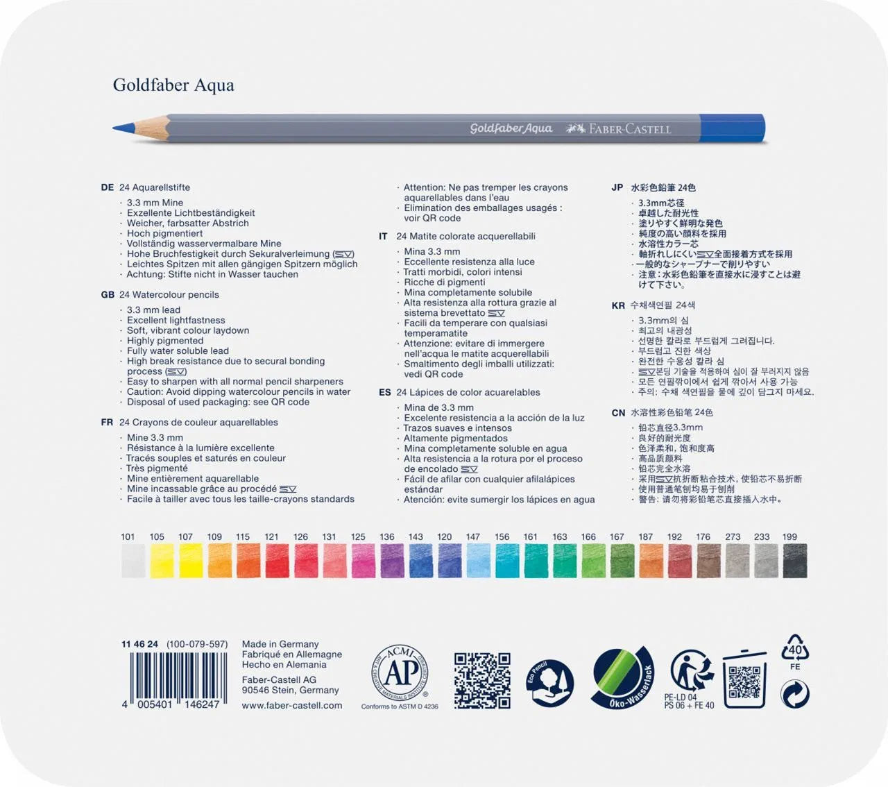 PASTELLI ACQUARELLABILI FABER CASTELL GOLDFABER / 24