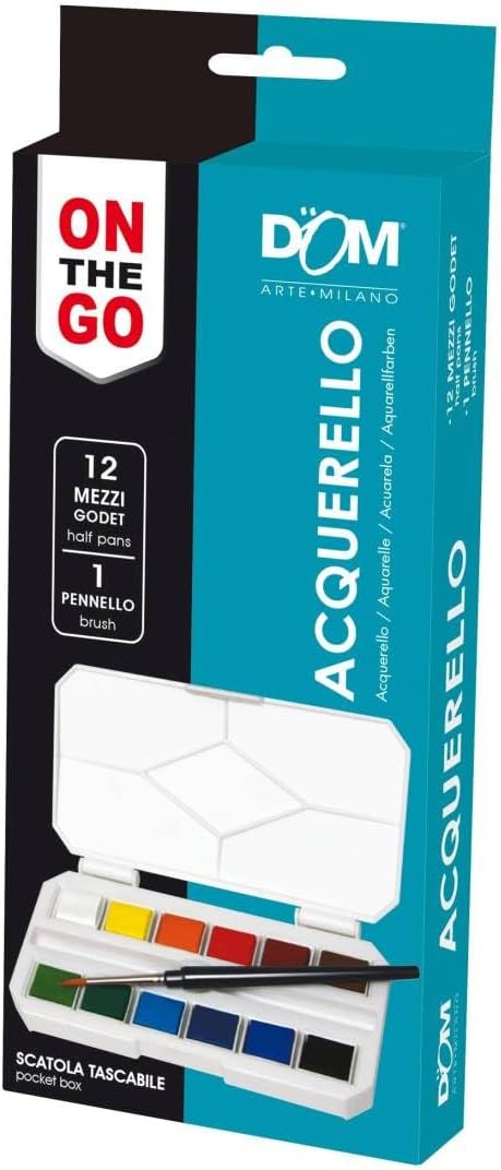 ACQUERELLI ON THE GO - 12 DEMI GODET - SC. IN PLAS Immagine principale del prodotto