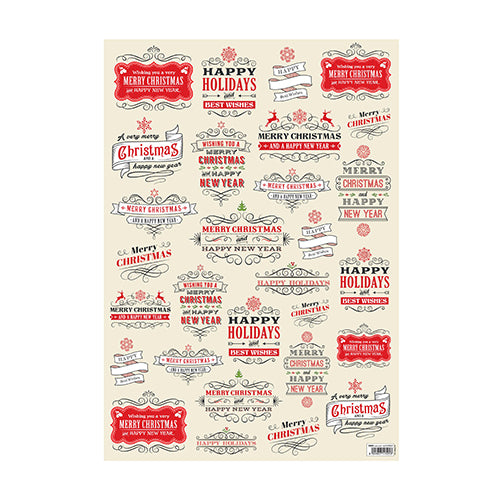 CARTA DECOUPAGE CM.35X50 - SOGG. NATALIZI 2 Immagine principale del prodotto