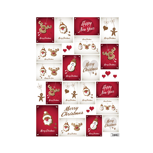 CARTA DECOUPAGE CM.35X50 - SOGG. NATALIZI 3 Immagine principale del prodotto