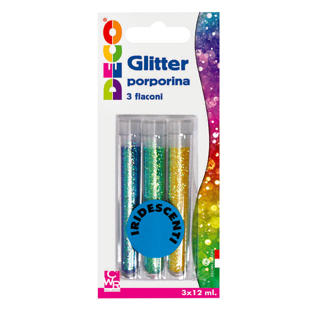 GLITTER - BLISTER 3 FLACONI - COLORI IRIDESC. ASS. Immagine principale del prodotto